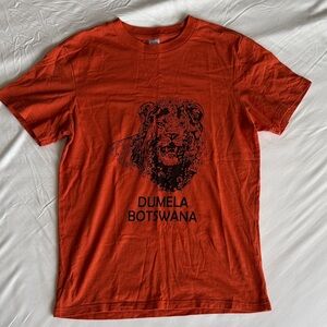 100% Slim Fit Cotton Orange T-Shirt Botswana Sz M